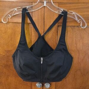 Victoria's Secret Black Zipper Sports Bra